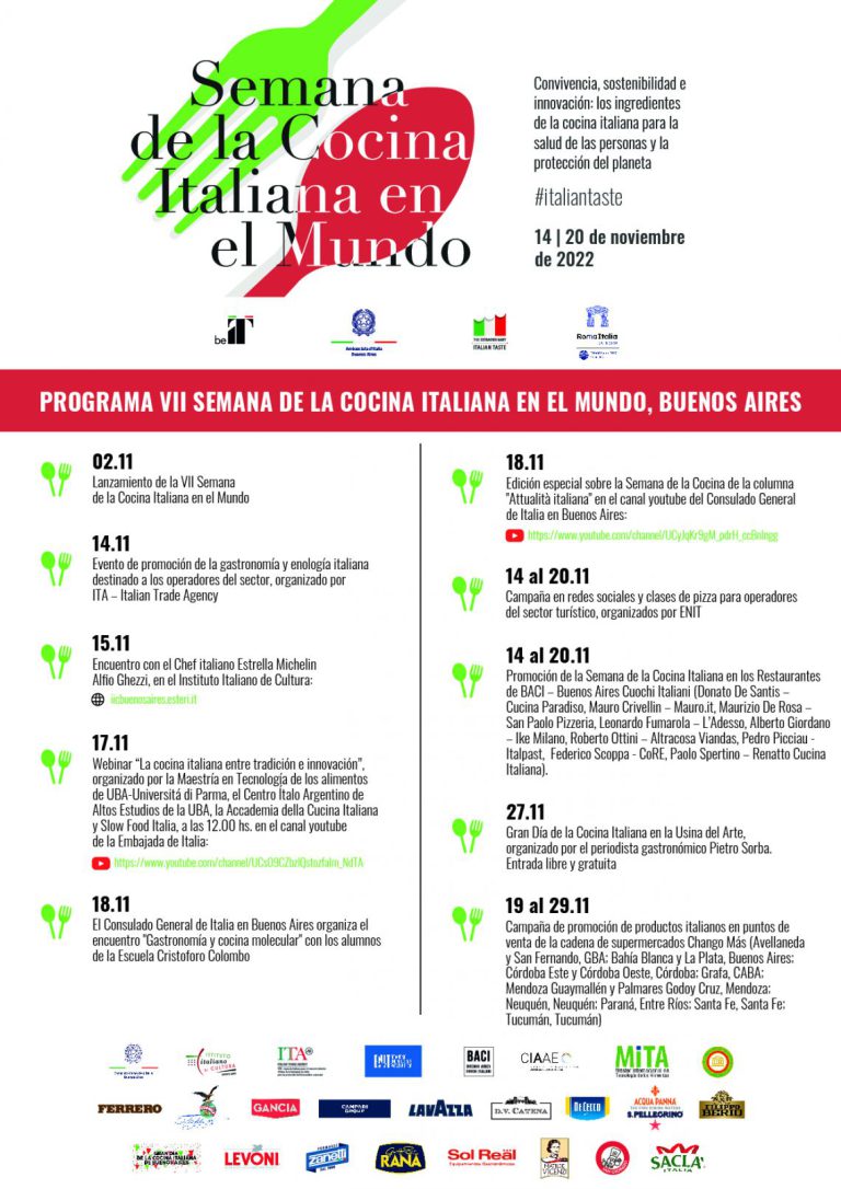 Programma Settimana Cucina Italiana Mondo